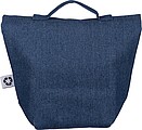Recycled denim cooler roll-top bag Mira, blue