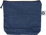 Recycled denim cosmetic bag Orin, blue