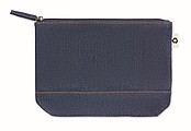 Recycled denim cosmetic pouch