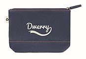 Recycled denim cosmetic pouch
