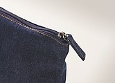 Recycled denim cosmetic pouch