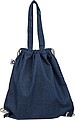 Recycled denim drawstring bag Dex, blue