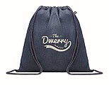 Recycled denim drawstring bag