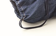 Recycled denim drawstring bag