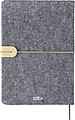 Recycled felt notebook (A5) Dario, grey