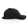 Recycled heather 6 panel cap 200gr, black