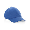 Recycled heather 6 panel cap 200gr, blue