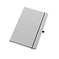 Recycled leather hardcover notebook A5, light grey