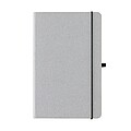 Recycled leather hardcover notebook A5, light grey