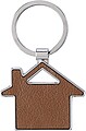 Recycled leather keychain Jim, brown