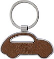 Recycled leather keychain Joan, brown