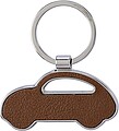 Recycled leather keychain Joan, brown