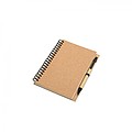 Recycled notebook and ball pen, beige