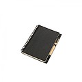 Recycled notebook and ball pen, black