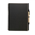 Recycled notebook and ball pen, black