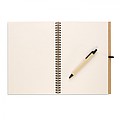 Recycled notebook and ball pen, black