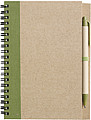Recycled notebook. Pale green