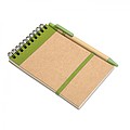 Recycled paper notebook + pen, lime