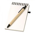 Recycled paper notebook + pen, orange
