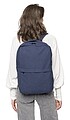 Recycled polycotton (330 gsm) backpack, blue