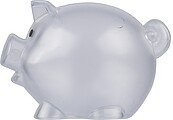 Recycled PS plastic piggy bank Vivi, neutral