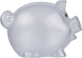 Recycled PS plastic piggy bank Vivi, neutral