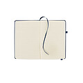 Recycled PU A5 lined notebook, french navy