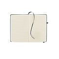 Recycled PU A5 lined notebook, stone grey