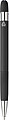 Recycled PU notebook (A5) and ballpen set Tarek, black