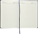 Recycled PU notebook (A5) Elian, blue