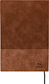 Recycled PU notebook (A5) Elian, brown