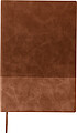 Recycled PU notebook (A5) Elian, brown