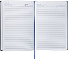 Recycled PU notebook (A5) Elian, light blue