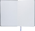 Recycled PU notebook (A5) Elian, light blue