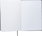 Recycled PU notebook (A5) Elian, light blue