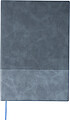 Recycled PU notebook (A5) Elian, light blue