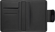 Recycled PU passport holder Mavi, black