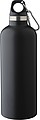 Recycled stainless steel double walled bottle (500 ml), black