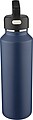 Recycled stainless steel double-walled bottle (600 ml) Mace, blue