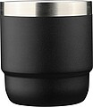 Recycled stainless steel double-walled cup (180 ml) Lilia, black