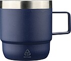 Recycled stainless steel double-walled cup (180 ml) Lilia, blue