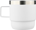 Recycled stainless steel double-walled cup (180 ml) Lilia, white