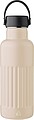 Recycled stainless steel double-walled drinking bottle (500 ml) Lior, beige