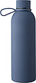 Recycled stainless steel double-walled drinking bottle (500 ml) Sena, blue