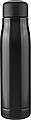 Recycled stainless steel double-walled drinking bottle (500 ml) Solene, black
