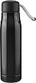 Recycled stainless steel double-walled drinking bottle (500 ml) Solene, black