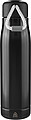 Recycled stainless steel double-walled drinking bottle (500 ml) Solene, black