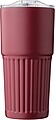 Recycled stainless steel double-walled drinking mug (500 ml) Kael, burgundy
