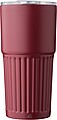 Recycled stainless steel double-walled drinking mug (500 ml) Kael, burgundy