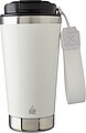 Recycled stainless steel double-walled drinking mug 500 ml Kayla, white